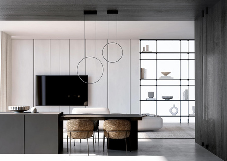 LED závěsné stropní svítidlo 18W 600lm 4000K neutrální černá moderní CIRCOLO LED S 10860 Nowodvorski