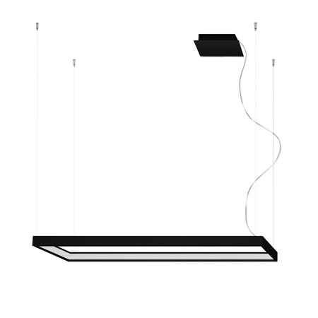 LED závěsné stropní svítidlo TUULA M 50W 3000K Obdélníkový lustr 110x30 černý SOLLUX