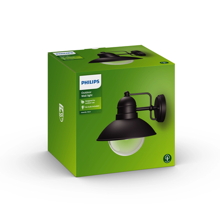Zahradní lampa LED nástěnná lampa HOVERFLY myGarden E27 IP44 Lucerna pro Down Black PHILIPS