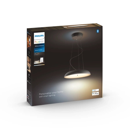 AMAZE Black 25W CCT RGB PHILIPS HUE Bluetooth Zigbee závěsná stropní lampa + stmívač