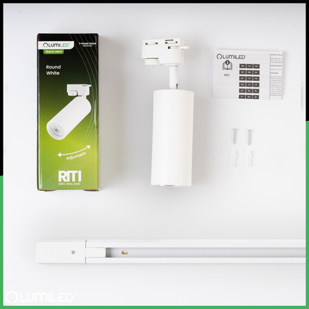 Osvětlovací lišta 2m + 6x reflektor lištový, GU10 Bílá RITI LUMILED