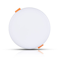 Zapuštěný panel LED 12W 3000K Round SAMSUNG CHIP VT-610RD V-TAC