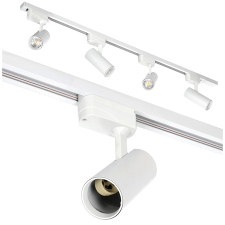 1-fázové světlo na přípojnici + reflektor 4x GU10 1m bílý Nextrack Go Kobi