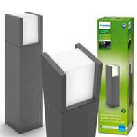 Venkovní zahradní lampa LED ARBOUR 3,8W 2700K IP44 tyč 40cm antracit PHILIPS