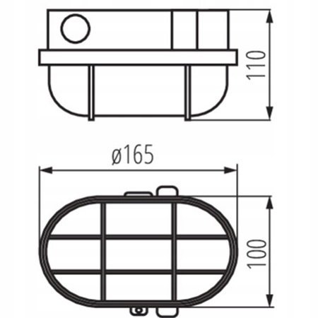 MILO 7040T/PB E27 kanálové svítidlo IP54 černé garážové svítidlo KANLUX