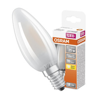 LED žárovka E14 B35 2.5W = 25W 250lm 2700K Teplá bílá 300° vlákno OSRAM STAR