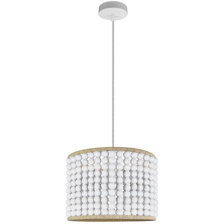 RIBE 1x E27 převislé stropní svítidlo bílé dřevo GOLDLUX (Polux)