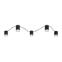 Dekorativní stropní svítidlo 5x G9 černé moderní Looplab Rabalux