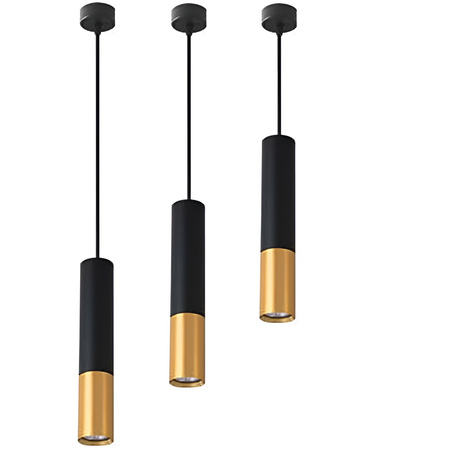 KEON GU10 nastavitelné stropní závěsné svítidlo černé a zlaté MASTERLED