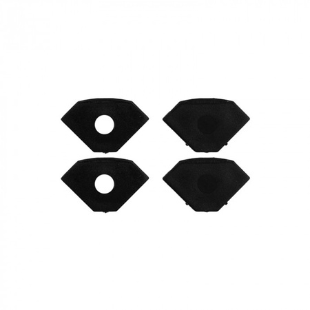 Hliníkový rohový LED profil Povrchová montáž Černá 2m s průhledným difuzorem pro LED pásky + krytky Ecolight řady R