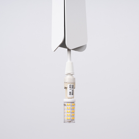 PRYSM 1 G9 Bílá skandinávská stropní závěsná lampa SOLLUX