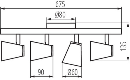 LED GU10 nastavitelné reflektorové stropní svítidlo bílé Enali Kanlux