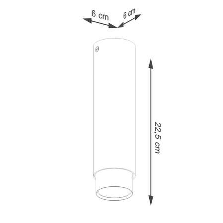 Stropní svítidlo Tuba Spot GU10 Black Gold Nero Bittersweet Shimmer SL pro povrchovou montáž.1411 Sollux