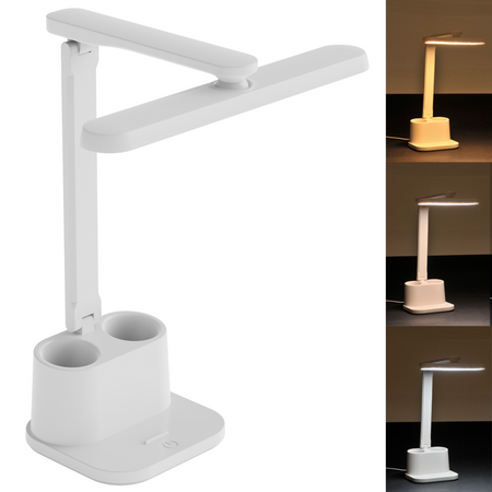 Stolní lampa LED 6W 400lm 4000lm neutrální 120° bílá stmívatelná Bari Sanico Goldlux