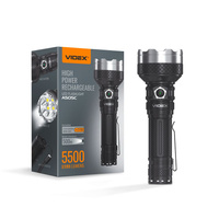 Dobíjecí ruční svítilna LED 20W 5500lm 6 režimů USB-C Vodotěsné IP68 Videx