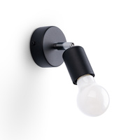 Nástěnné svítidlo FORNES 1 E27 černé Minimalistické SOLLUX