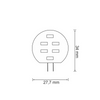 LED žárovka G4 1,5W 120lm 6400K Cold 12V Flat Sanico Goldlux