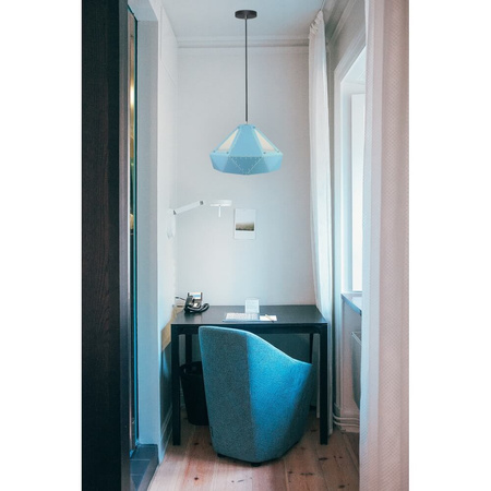 Závěsné svítidlo E27 Geometrická modrá PASTEL PRISM D:31x18cm VT-7310 V-TAC