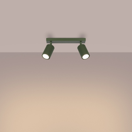 Bodové reflektorové stropní svítidlo Tuba 2x GU10 Olive Carbon Deep Space SL.1618 Sollux