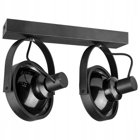 Stropní svítidlo Nástěnné svítidlo LEON 2x ES111 Posuvné černé