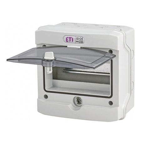 Modulární 1x8 Průhledný povrchový UV IP65 1500V DC Bílý Eti