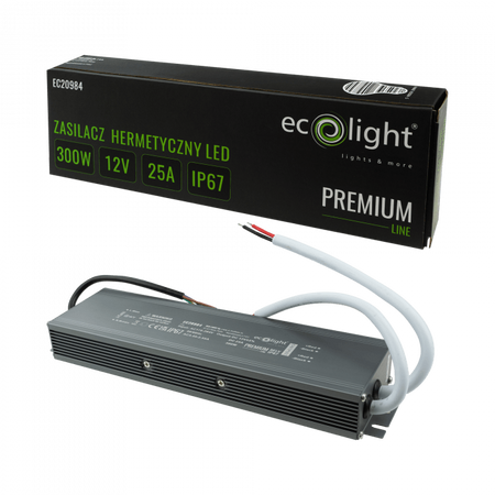 LED napájecí zdroj IP67 300W 12V Premium Ecolight