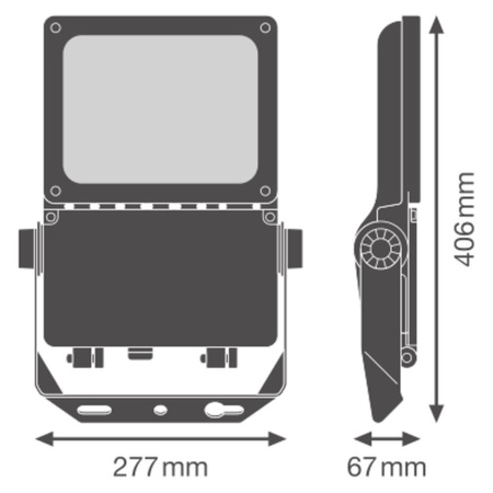 LED reflektor Venkovní reflektor 40W 5800lm 3000K IP66 Bílý reflektor Ledvance