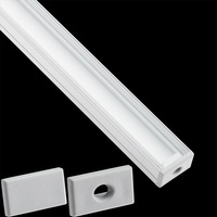 Eloxovaný hliníkový profil pro LED KM35 Silver Přisazená 2m + průhledný kryt + koncovky
