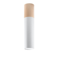 Svítidlo pro povrchovou montáž PABLO GU10 Halogen Spot Tuba Wood-White SOLLUX