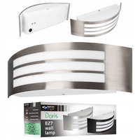 Zahradní nástěnné svítidlo. elevace. venkovní svítidlo E27 INOX IP44 DORIS