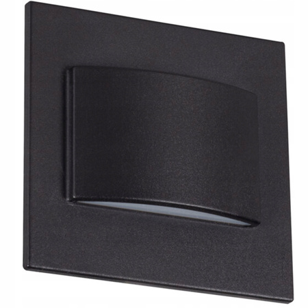 Schodišťové světlo LED 1,5W 30lm 4000K Neutral Square Black Erinus Kanlux