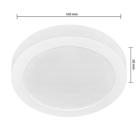 LED panel Stropní svítidlo 12W 960lm 4000K Neutrální povrchová montáž Kulatá bílá Proma Masterled