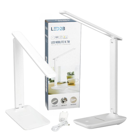 Stolní lampa LED 7W CCT 120° bílá Noblite Kobi