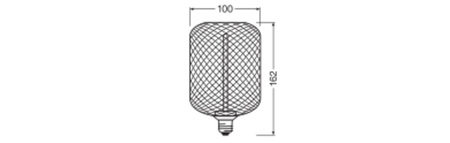 Dekorativní LED žárovka E27 3,5W = 16W 150lm 1800K Warm 320° Filament Dimmable Decor Osram