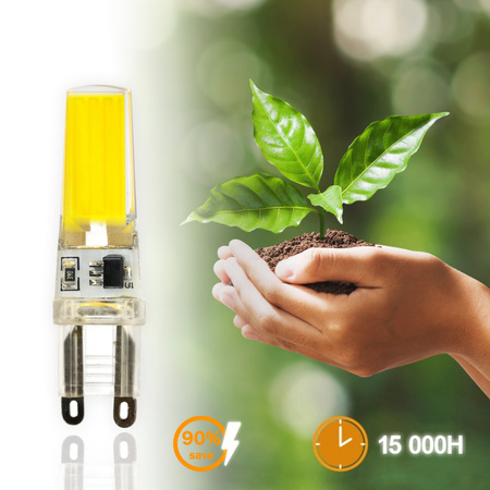 Žárovka LED G9, KAPSLE 5W = 50W 550lm 4000K neutrální bílá 360° COB LUMILED