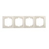 Povrchová montáž vertikálního čtyřnásobného rámu pro zásuvku Beige LOGI Kanlux
