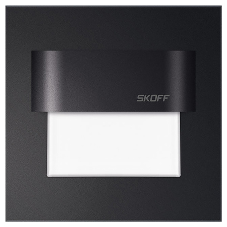 LED schodišťové svítidlo 0.8W modré 10V DC IP20 matná černá TANGO Skoff