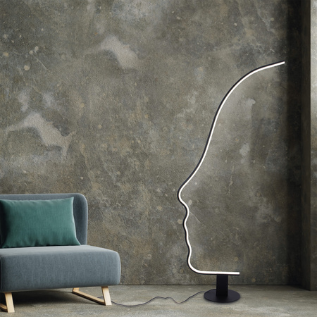 LED stojací lampa 25W 3000lm 4000K Neutral Black Stranger Sanico Goldlux