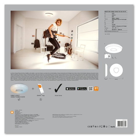 LED stropní svítidlo ORBIS Donut 24W 2500lm Teplá bílá-Studená bílá 40cm SMART+ WiFi LEDVANCE