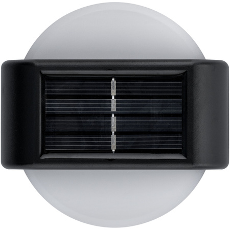 2x solární zahradní lampa LED Fasádní nástěnná lampa Top Down Kruhové svítidlo