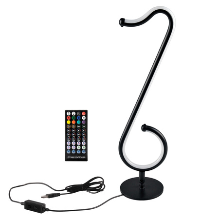 Dekorativní stolní lampa LED 15W černá stmívatelná Poznámka Sanico Goldlux