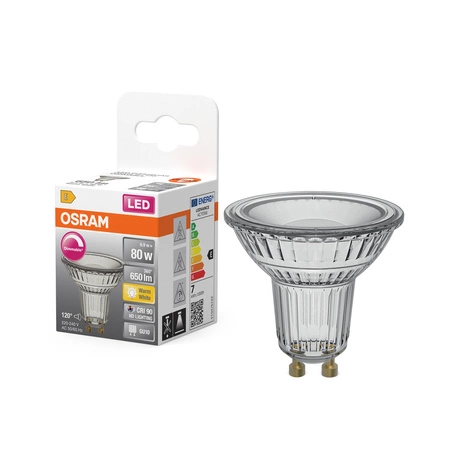 LED žárovka PAR16 reflektor GU10 6,1W = 80W 575lm 4000K neutrální bílá CRI90 36° Stmívatelná SUPERSTAR PLUS CLASSIC Osram
