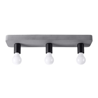 Stropní svítidlo TAVO 3 3xE27 Grey Industrial SOLLUX