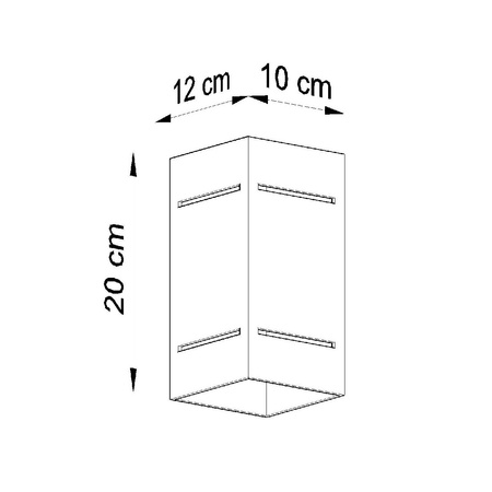 LED nástěnné svítidlo BLOCCO G9 Nástěnné svítidlo shora dolů Obdélníkové bílé SOLLUX