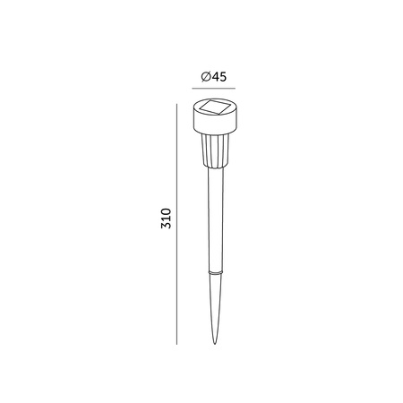 Solární zahradní tyč Venkovní stojící LED 6000K studená IP44 černá Zen Kobi