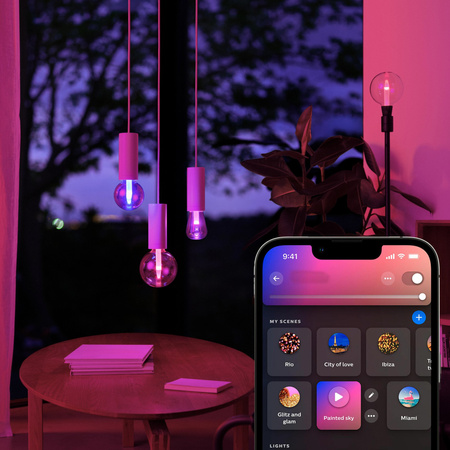 LED žárovka E27 Edison ST72 6,8W = 60W 500lm 2000-6500K CCT + RGB FILAMENT SMART Smart Bluetooth ZigBee White and Color Ambiance Philips HUE