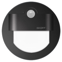 LED schodišťové svítidlo 2.4W 6500K 230V IP20 matná černá RUEDA se snímačem pohybu Skoff