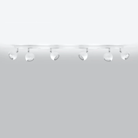 Svítidlo pro povrchovou montáž OCULARE 6L 6xGU10 Reflektor Halogenový pohyblivý pásek Minimalistická bílá SOLLUX