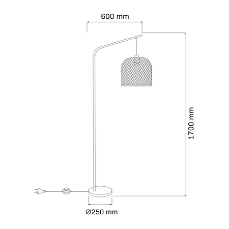 Stojací lampa E27 béžová BAMBOO NATURAL Sanico Goldlux
