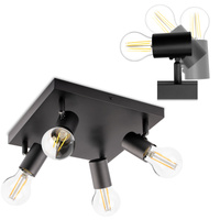 Stropní svítidlo Plafond SPOT TUBA Reflektor Halogenové svítidlo 4x E27 GLASA LUMILED